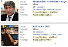 'Facebook'ta binlerce Hrant Dink'
