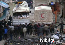 Humus'ta yardım konvoyuna saldırı